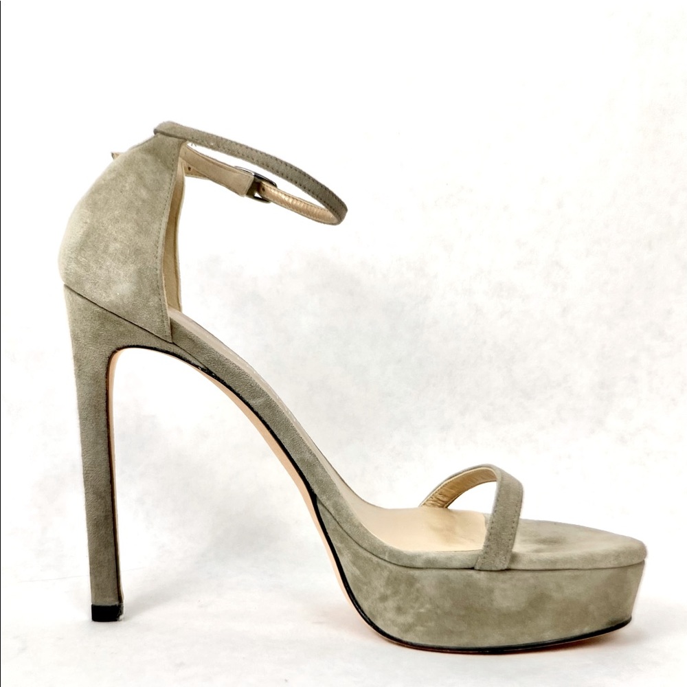 Stuart Weitzman Nudistsong tan suede sandals